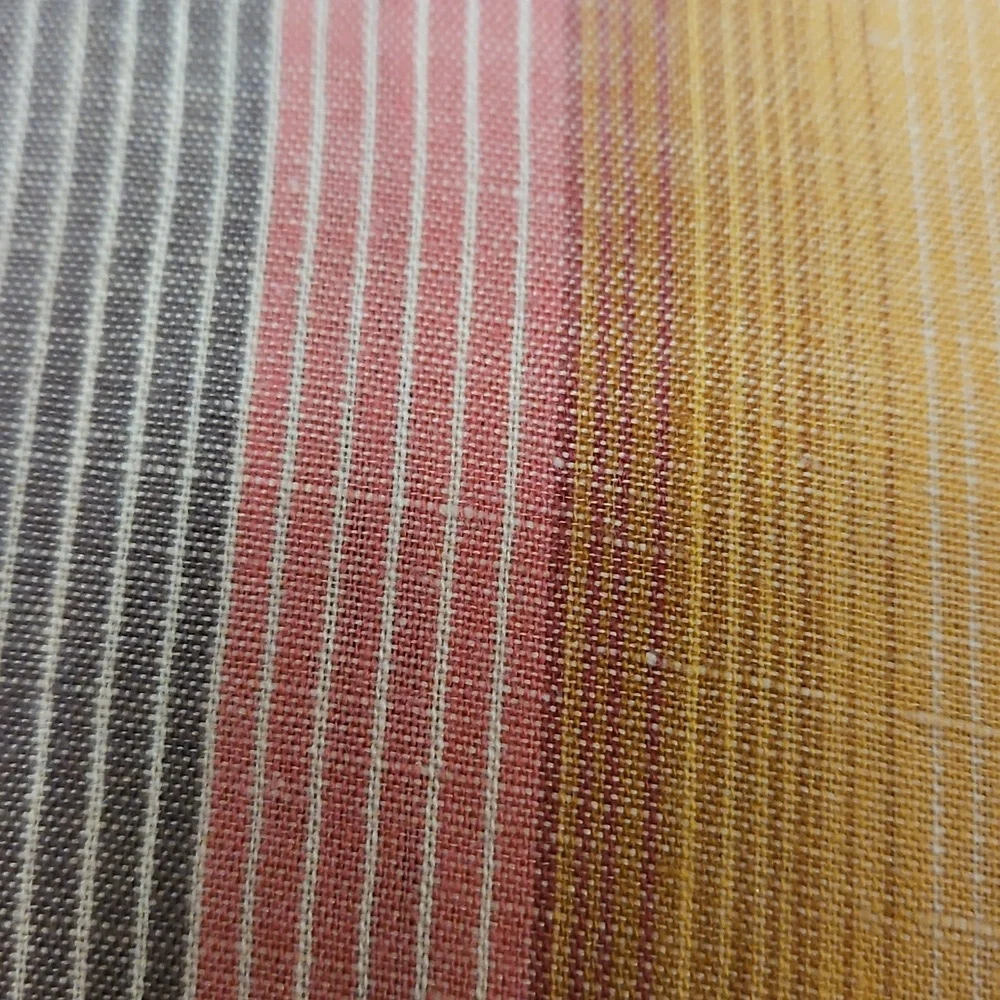 Lucky Brand Short Sleeve Button Up Shirt Linen Blend StripesMen's Large - Picture 14 of 15